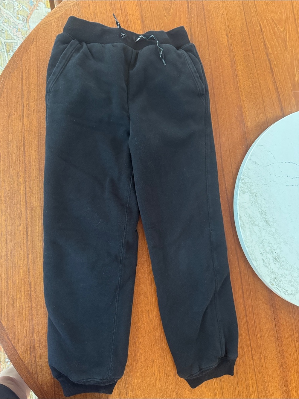 GAP Kids Black Sherpa-lined Sweatpants